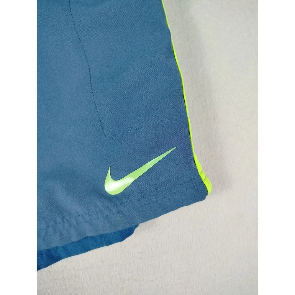 Nike Swim Trunks Shorts Mens‎ XL Blue Colorblock Mesh Lined Drawstring Pocket